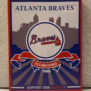 Atlanta Braves Matted Art Deco
